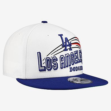 Men's New Era White Los Angeles Dodgers Retro Sweep 9FIFTY Snapback Hat