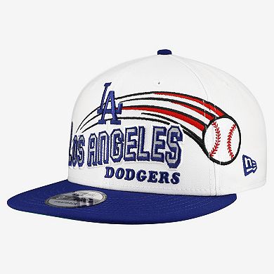 Men's New Era White Los Angeles Dodgers Retro Sweep 9FIFTY Snapback Hat