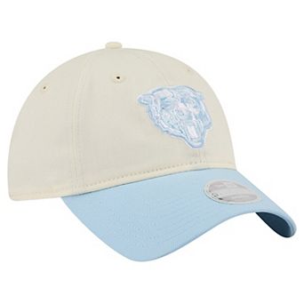 Women's New Era Cream/Coastal Blue Chicago Bears 9TWENTY Adjustable Hat