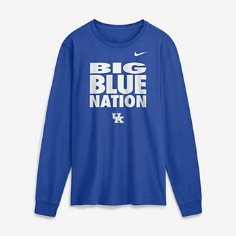 Men's Nike Royal Kentucky Wildcats 2026 Sideline Slogan Dri-FIT Long Sleeve T-Shirt