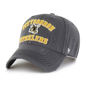 Men's '47 Charcoal Pittsburgh Steelers Seymoore Clean Up Adjustable Hat