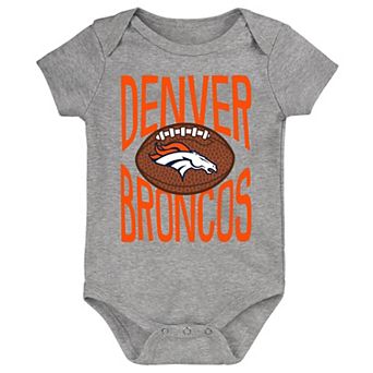 Newborn Outerstuff Gray Denver Broncos For the Ball Bodysuit
