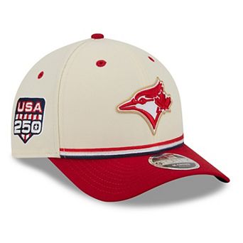 Youth New Era Cream/Red Toronto Blue Jays USA 250 9FORTY M-Crown Adjustable Hat