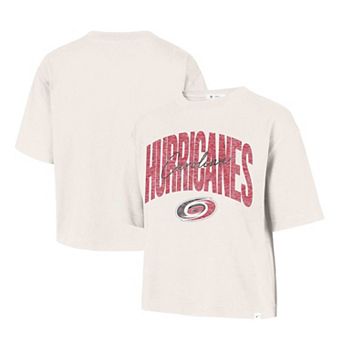 Women's '47 Cream Carolina Hurricanes Muse Check Reed City T-Shirt