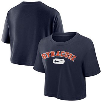Women's Nike Navy Syracuse Orange Dri-FIT Cropped T-Shirt