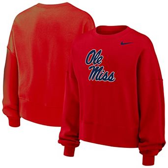 Women's Nike Red Ole Miss Rebels Phoenix Fleece Pullover Sweatshirt