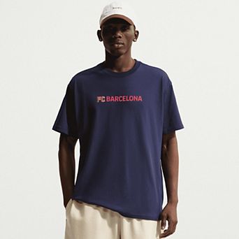 Men's Nike Blue Barcelona Premium Name T-Shirt