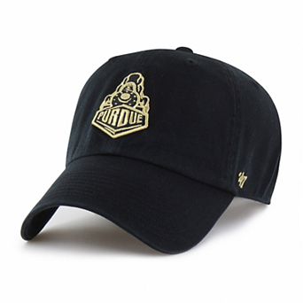 Men's '47 Black Purdue Boilermakers Clean Up Adjustable Hat