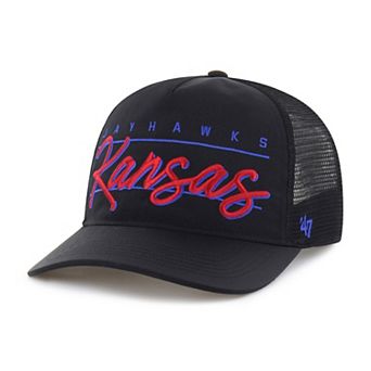 Unisex '47 Black Kansas Jayhawks brrr° Condor Mesh Hitch Adjustable Hat