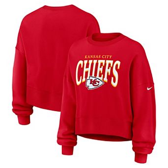 Women's Nike Red Kansas City Chiefs Oversized Phoenix Fleece Sweatshirt