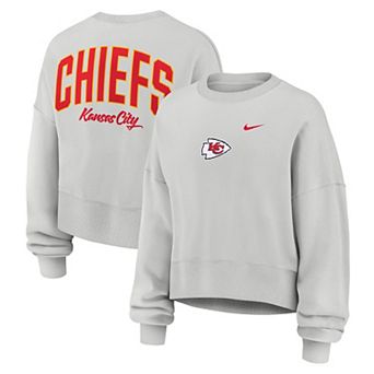 Women's Nike Gray Kansas City Chiefs Oversized Primetime Phoenix Fleece Sweatshirt
