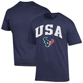 Men's Champion Navy Houston Texans Americana T-Shirt
