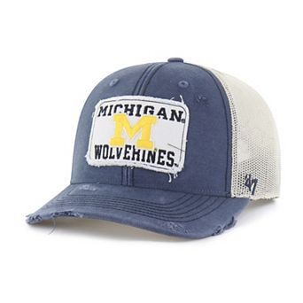 Unisex '47 Navy Michigan Wolverines Egremont Well-Worn Adjustable Trucker Hat
