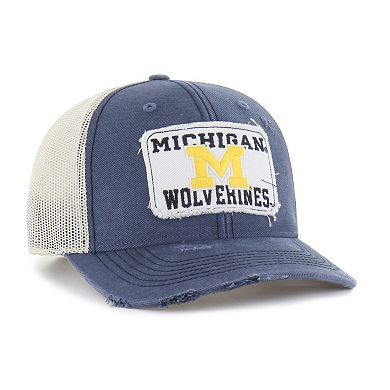 Unisex '47 Navy Michigan Wolverines Egremont Well-Worn Adjustable Trucker Hat