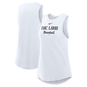 Women's Nike White Cleveland Guardians City Connect Tricode High Neck Dri-FIT Tank Top