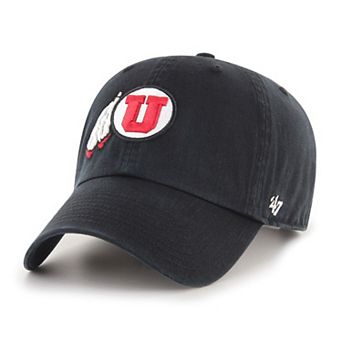 Men's '47 Black Utah Utes Clean Up Adjustable Hat