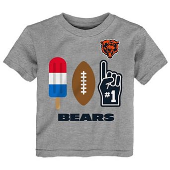 Toddler Heather Gray Chicago Bears Americana Pop T-Shirt