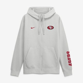 Men's Nike Gray San Francisco 49ers Cool Down Club Full-Zip Hoodie