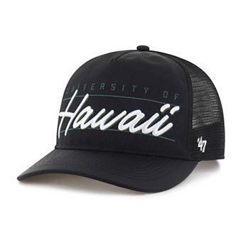 Unisex '47 Black Hawaii Rainbow Warriors brrr° Condor Mesh Hitch Adjustable Hat