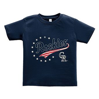 Toddler Soft as a Grape Navy Colorado Rockies Americana T-Shirt