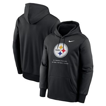 Men's Nike Black Pittsburgh Steelers Toss Sweep Therma-FIT Hoodie