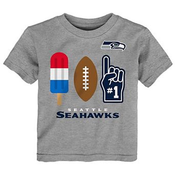 Toddler Heather Gray Seattle Seahawks Americana Pop T-Shirt