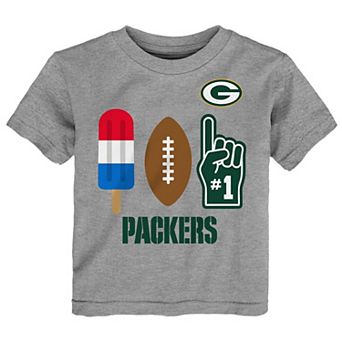 Toddler Heather Gray Green Bay Packers Americana Pop T-Shirt