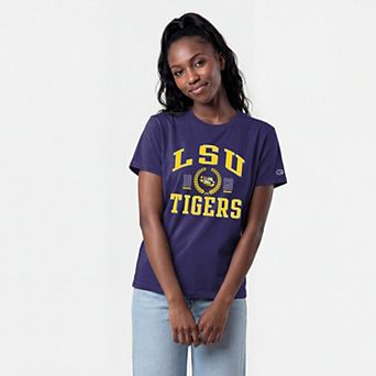 Women's Champion Purple LSU Tigers Lifestyle T-Shirt