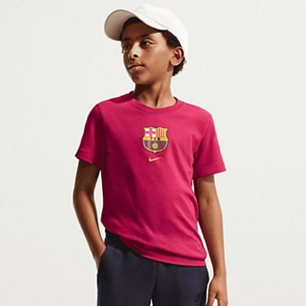 Youth Nike Red Barcelona Crest T-Shirt