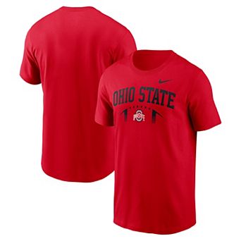 Men's Nike Scarlet Ohio State Buckeyes Primetime Football Icon T-Shirt