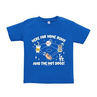 Toddler Soft as a Grape Royal Los Angeles Dodgers Snack T-Shirt