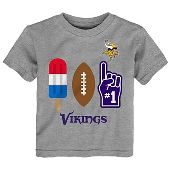 Toddler Heather Gray Minnesota Vikings Americana Pop T-Shirt
