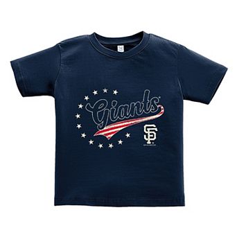 Toddler Soft as a Grape Navy San Francisco Giants Americana T-Shirt