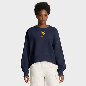 Women's Nike Navy West Virginia Mountaineers Oversized Phoenix Pullover Sweatshirt