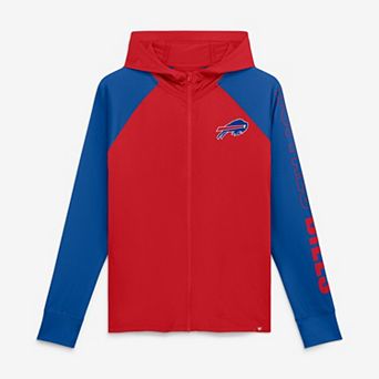 Women's Fanatics Red/Royal Buffalo Bills Cornerback Blitz​ Raglan Full-Zip Hoodie
