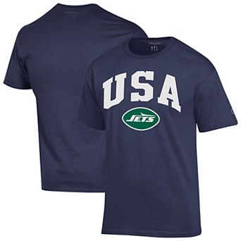 Men's Champion Navy New York Jets Americana T-Shirt