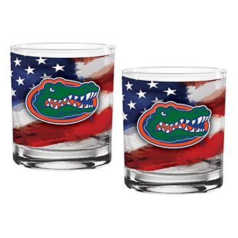 Florida Gators Two-Pack 14oz. Americana Rocks Glass Set