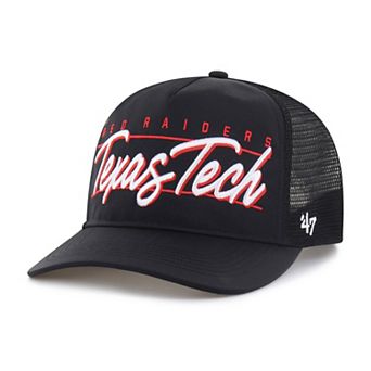 Unisex '47 Black Texas Tech Red Raiders brrr° Condor Mesh Hitch Adjustable Hat