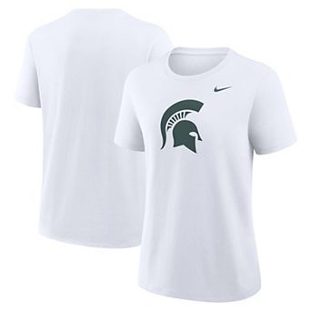 Women's Nike White Michigan State Spartans Primary Logo T-Shirt