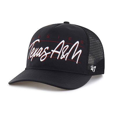 Unisex '47 Black Texas A&M Aggies brrr° Condor Mesh Hitch Adjustable Hat