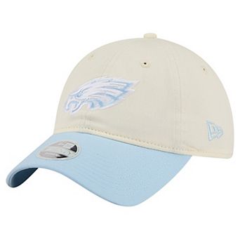 Women's New Era Cream/Coastal Blue Philadelphia Eagles 9TWENTY Adjustable Hat