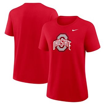 Women's Nike Scarlet Ohio State Buckeyes Primary Logo T-Shirt