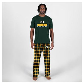 Men's Concepts Sport Green Green Bay Packers Big & Tall Highland Sleep Set