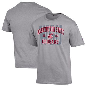 Men's Champion Heather Gray Washington State Cougars Varsity T-Shirt