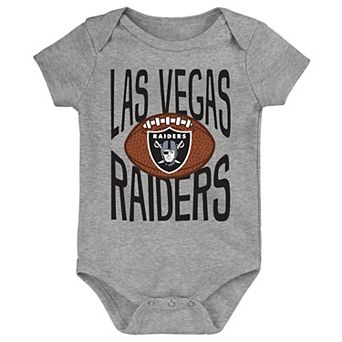 Newborn Outerstuff Gray Las Vegas Raiders For the Ball Bodysuit