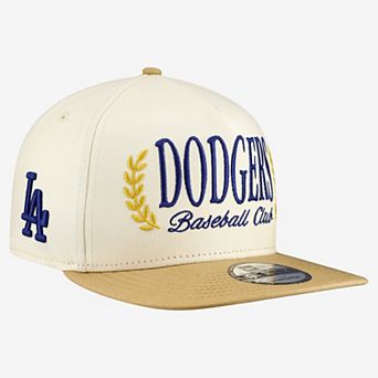 Men's New Era Cream Los Angeles Dodgers Club 9FIFTY A-Frame Snapback Hat