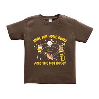 Toddler Soft as a Grape Brown San Diego Padres Snack T-Shirt