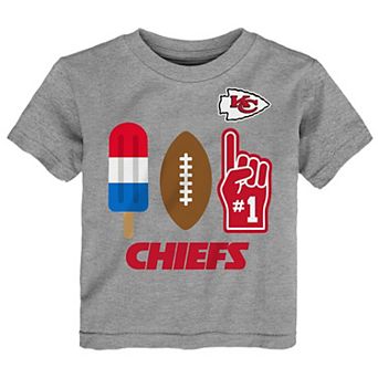 Toddler Heather Gray Kansas City Chiefs Americana Pop T-Shirt