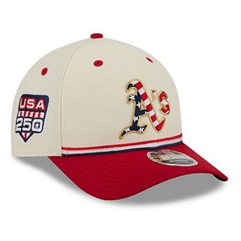 Youth New Era Cream/Red Athletics USA 250 9FORTY M-Crown Adjustable Hat