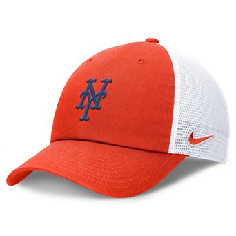 Women's Nike Orange/White New York Mets Club Trucker Adjustable Hat